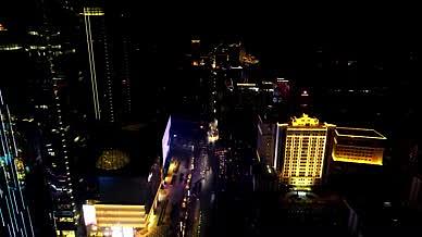 大气震撼4K实拍航拍郑州城市夜景视频的预览图